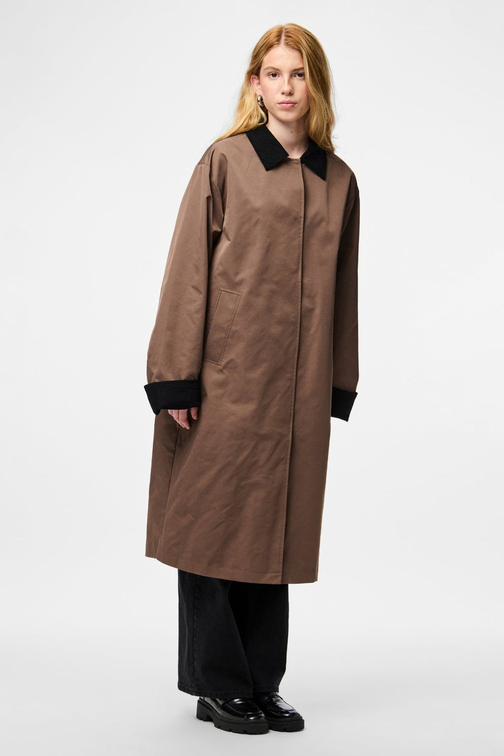 Veste Longue Légère Jorma - Café Quartz Noir