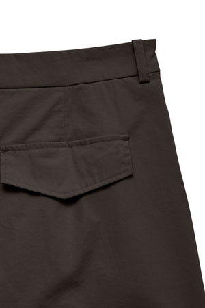 Pantalon large froissé taille moyenne Meng - Chocolate Torte