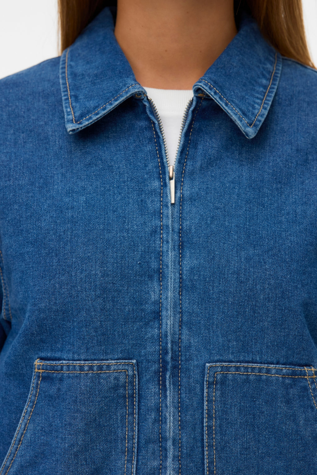 Aura Denim Jacket - Medium Blue Denim