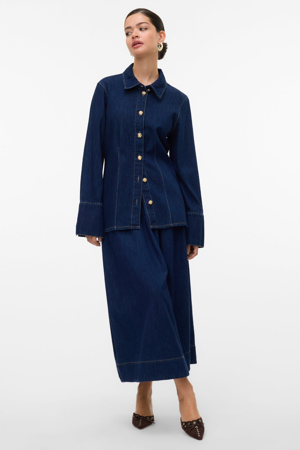 Chemise denim nikka - denim bleu foncé