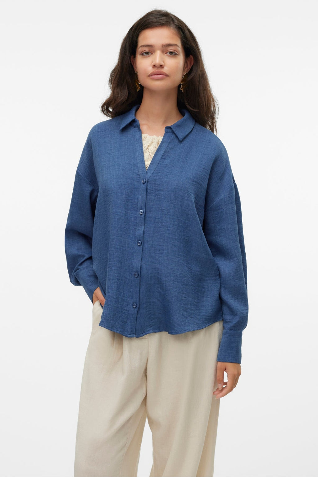 Chemise Melaney Queeny - Denim foncé mélangé