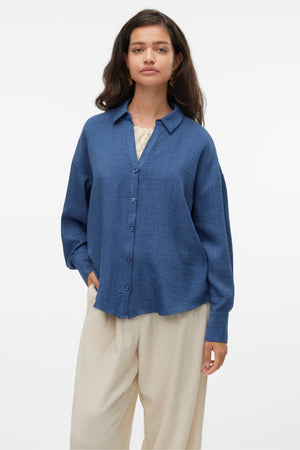 Chemise Melaney Queeny - Denim foncé mélangé