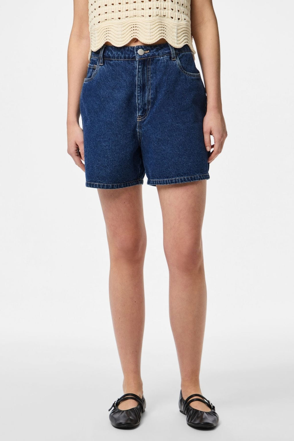 Abbi Shorts - Denim bleu moyen