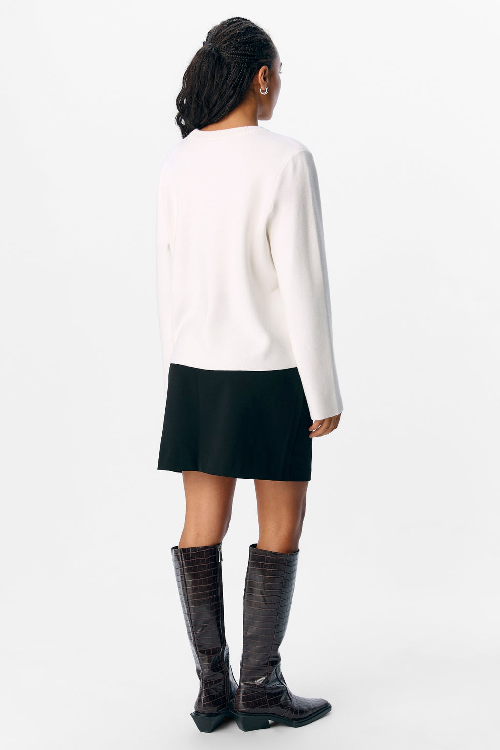 Pull Reynard à col rond - Cloud Dancer