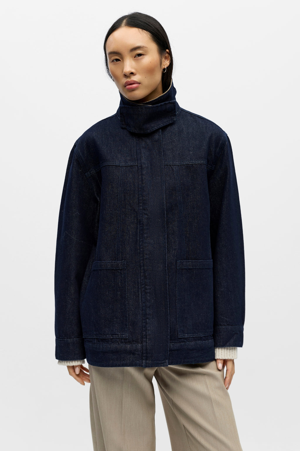 Sirenna Denim Jacket - Dark Blue Denim