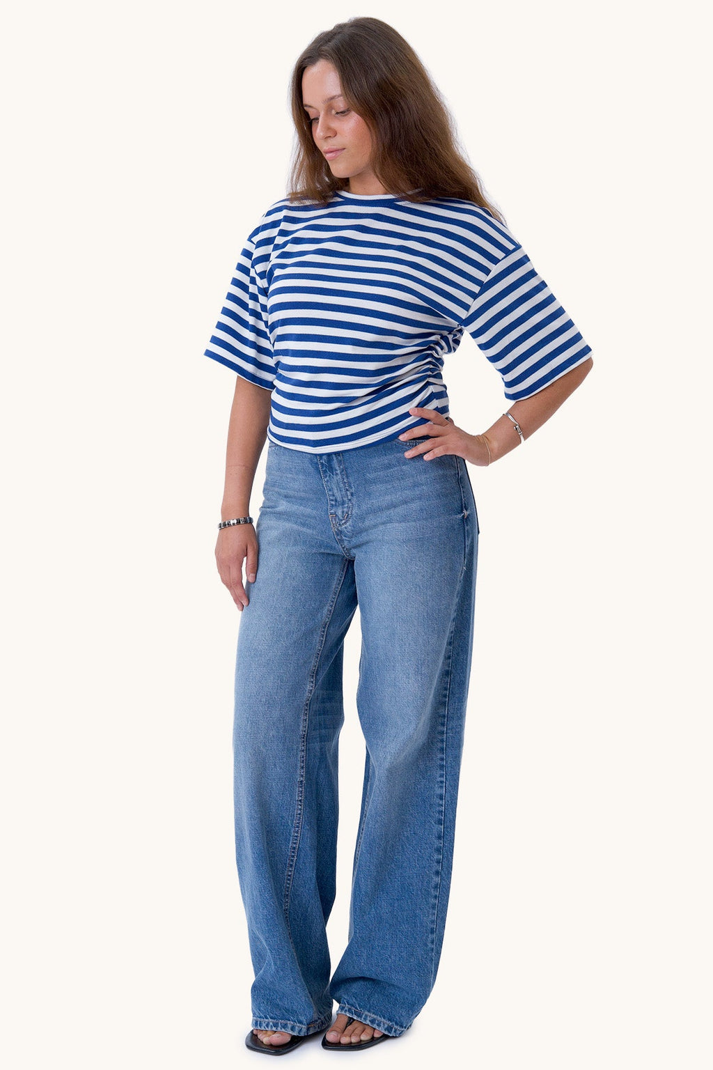 Pataya T-shirt - Blue/White