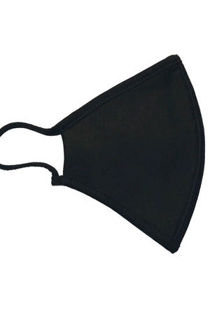 10 pcs. Masque en tissu avec 3 couches - noir (coton biologique)