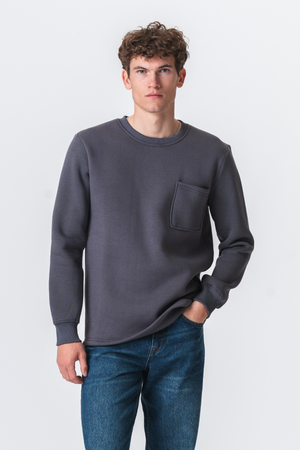 Sweat-shirt de poche Regular Fit - Gris foncé