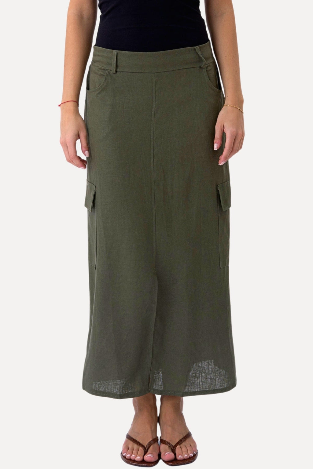 Jupe en lin - vert