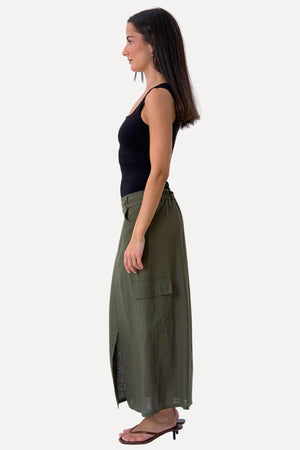 Jupe en lin - vert
