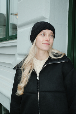 Bonnet côtelé - Noir