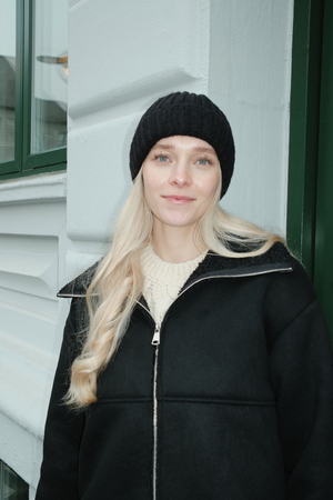 Bonnet côtelé - Noir