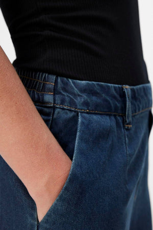 Cadre Lisa large Pants - lavage de rinçage en denim bleu foncé