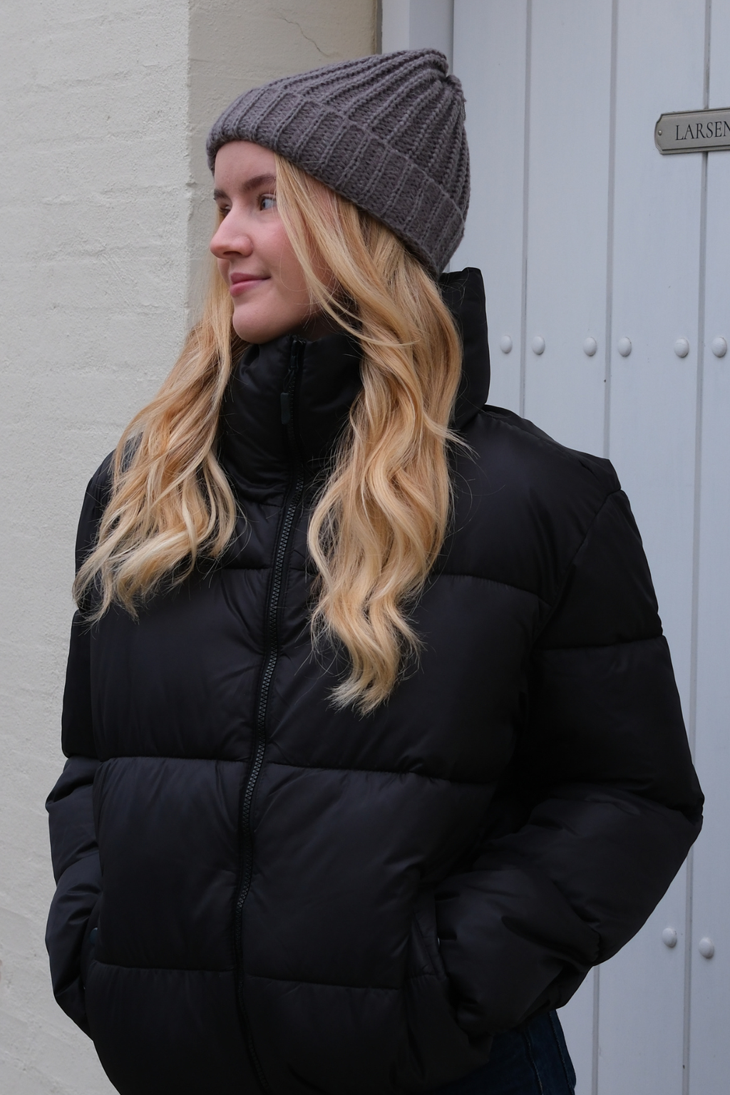 Bonnet côtelé - Gris foncé