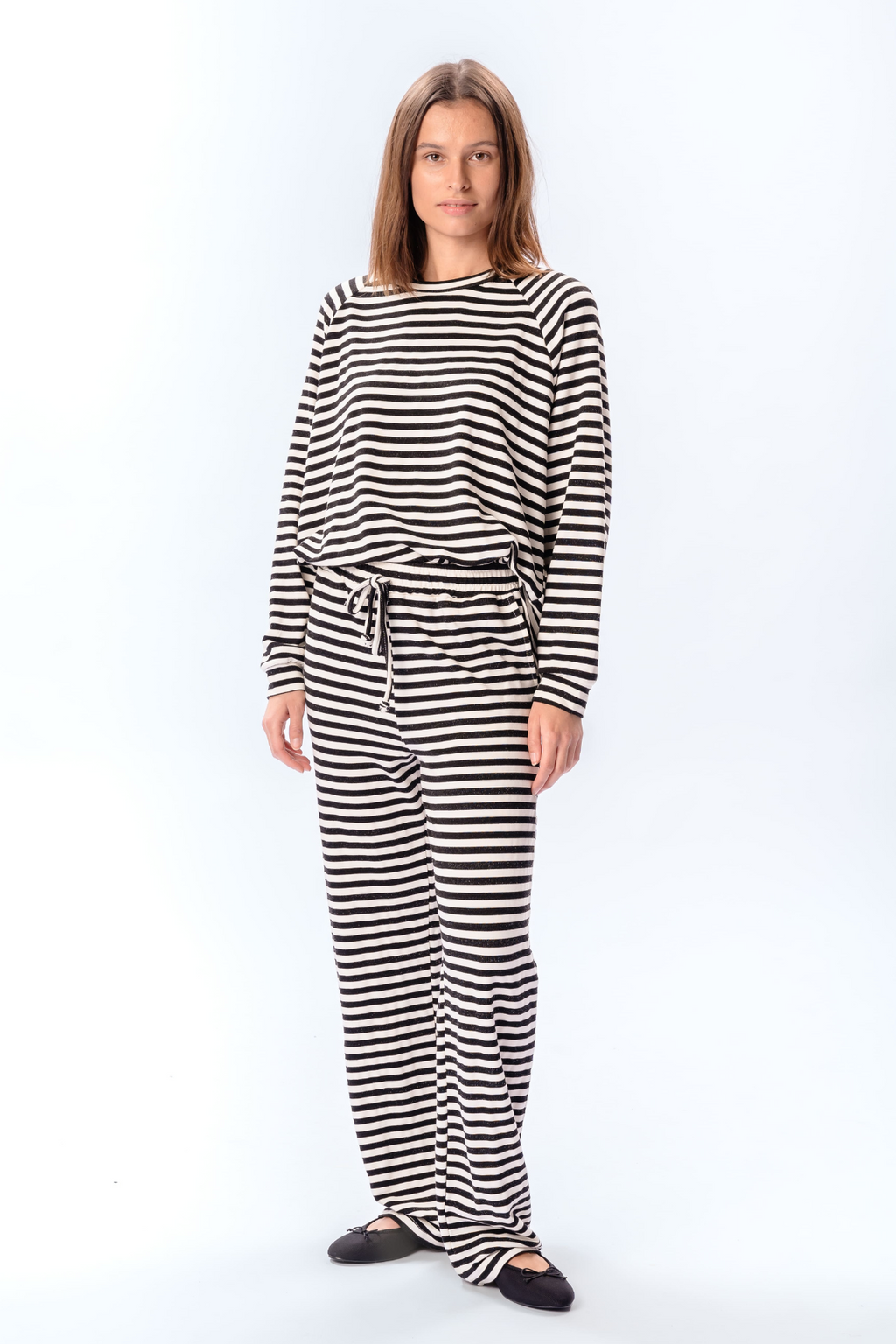 Stripped Pants - Black