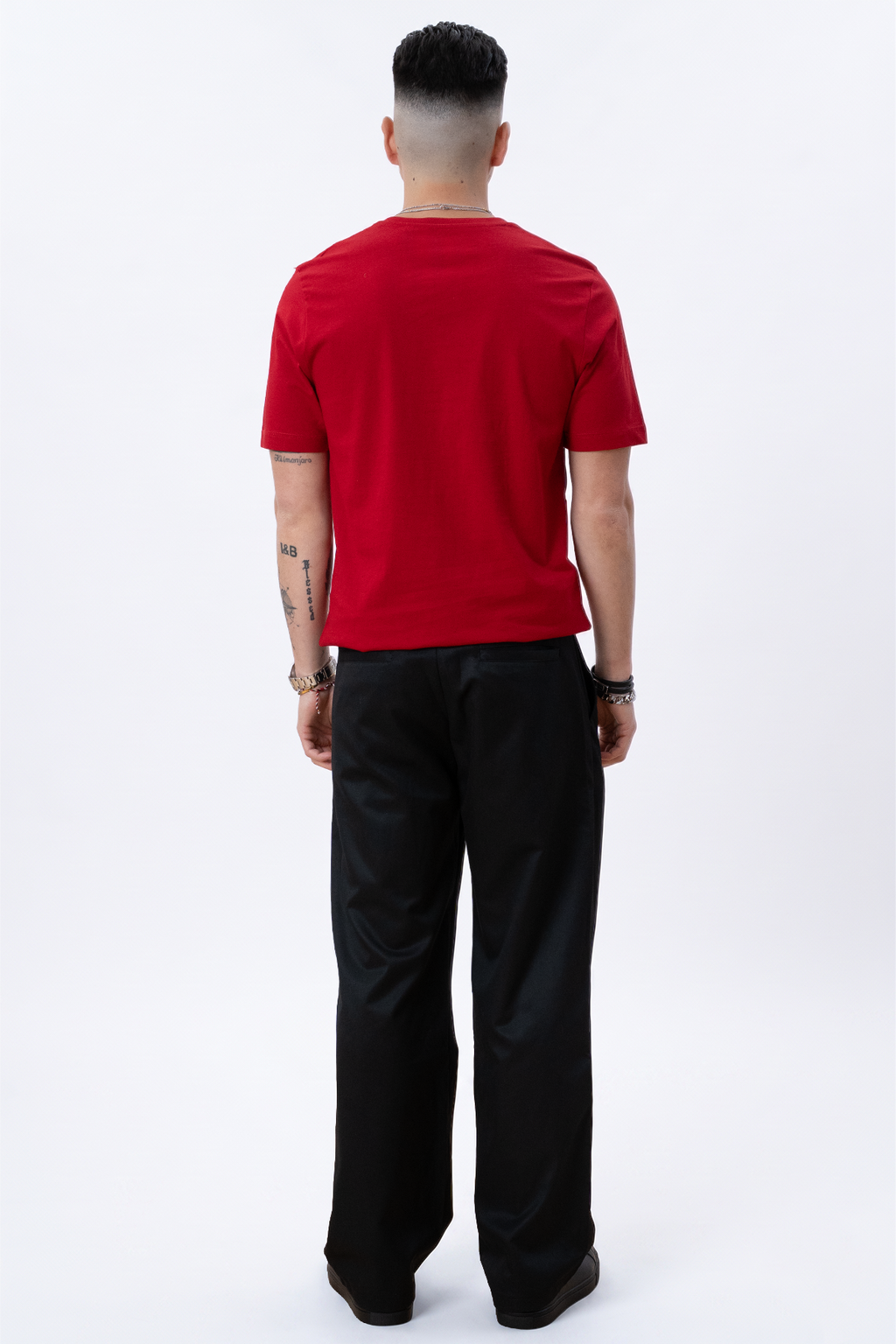 Basic V-neck t-shirt - Red