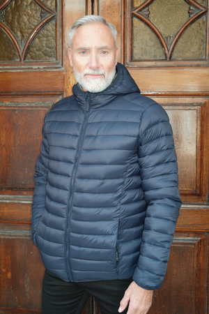 Blouson bouffant léger à capuche - Marine