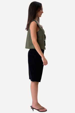 Gilet en lin - vert