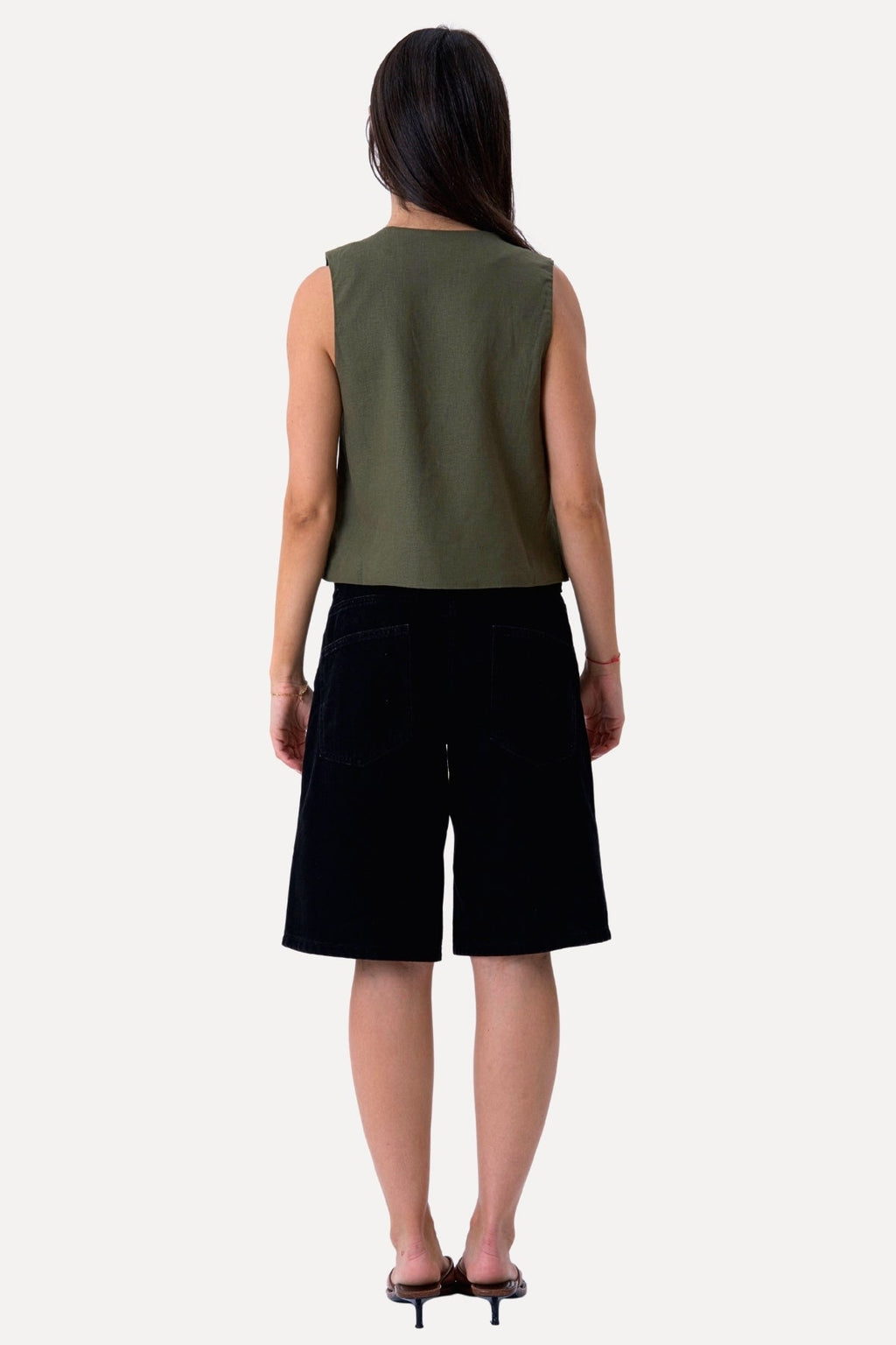 Gilet en lin - vert