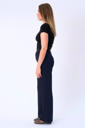Classic Suit Pants - Navy Pinstripe