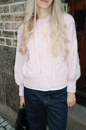 Emma Cable Knit - Candy pink