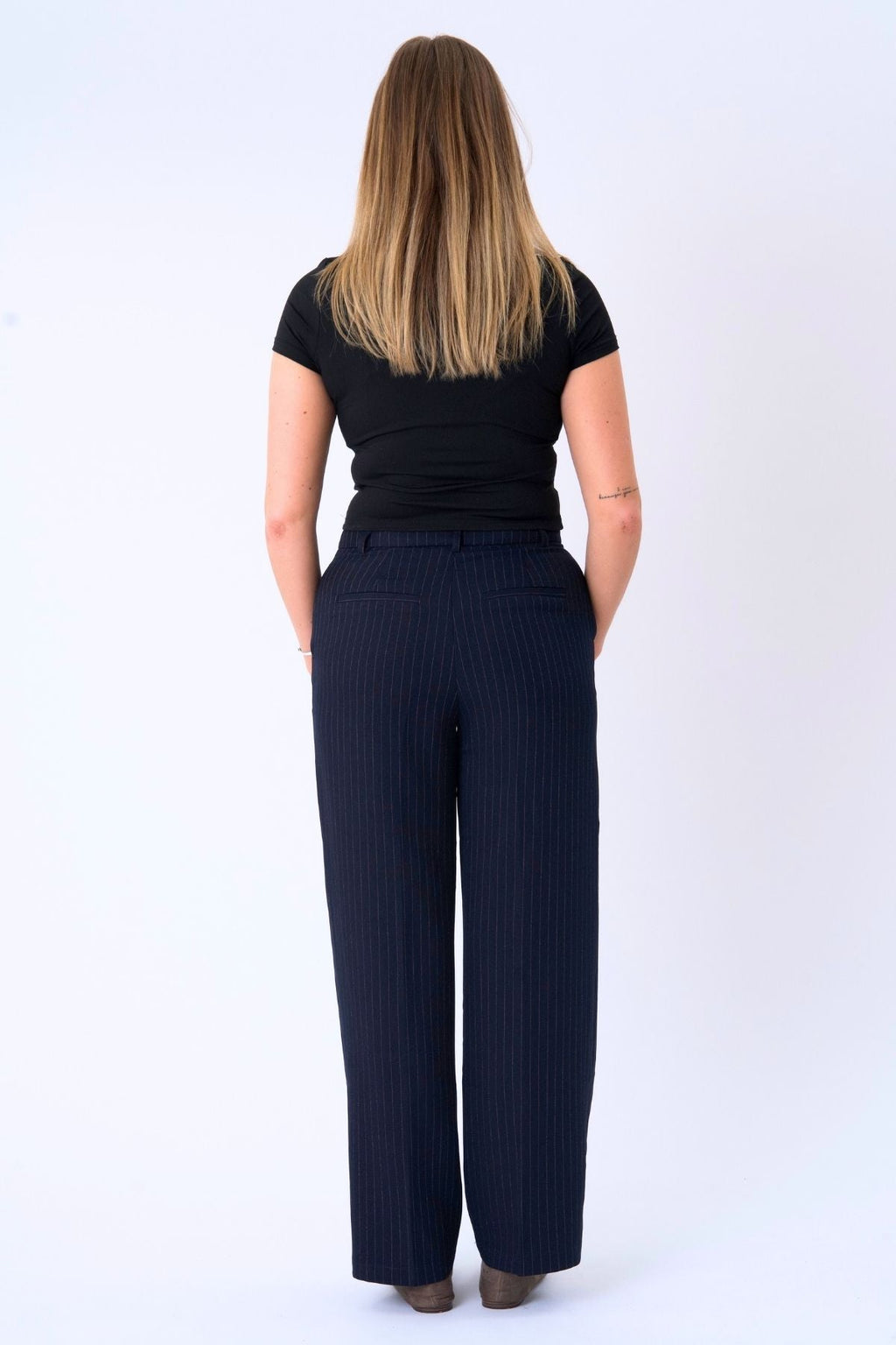 Classic Suit Pants - Navy Pinstripe
