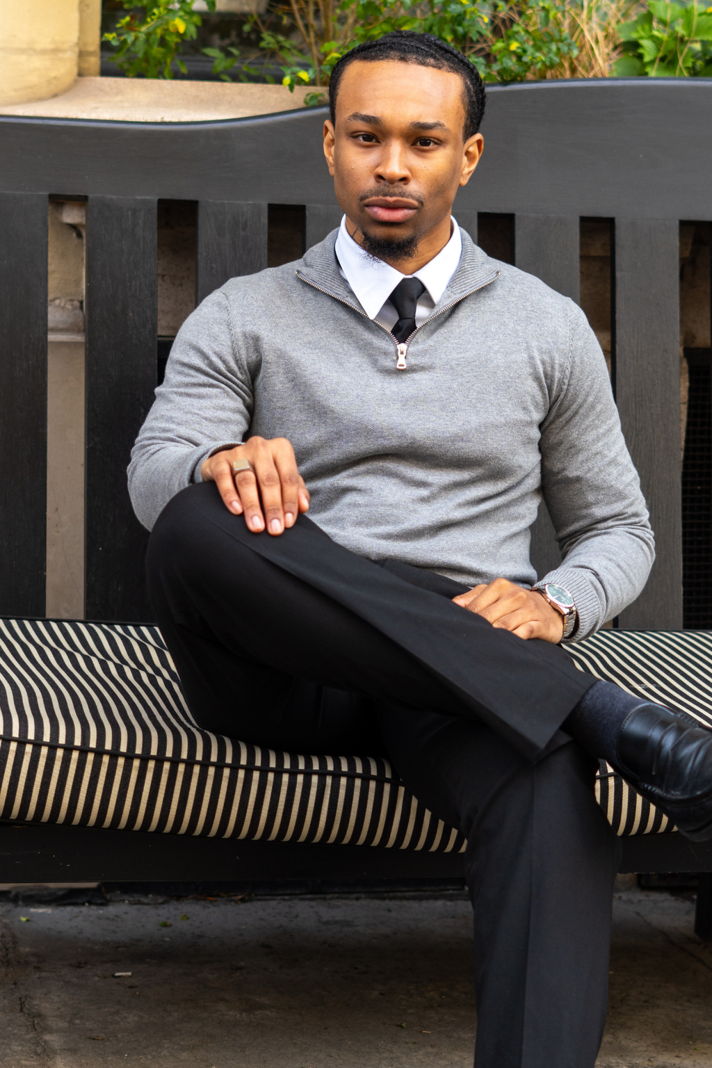 Pullover Half Zip - Grey Melange