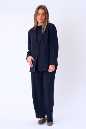 Blazer surdimensionné - Marine Pinstripe