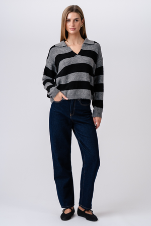 Tricot Nora - Gris/Noir
