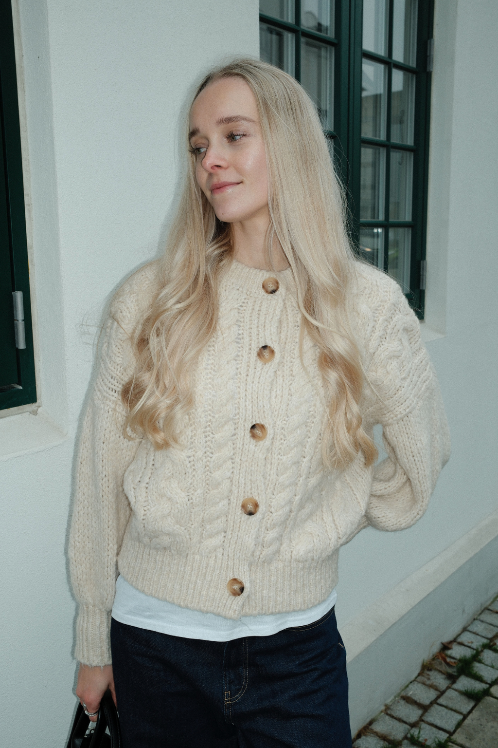 Bouton Tricot - Blanc