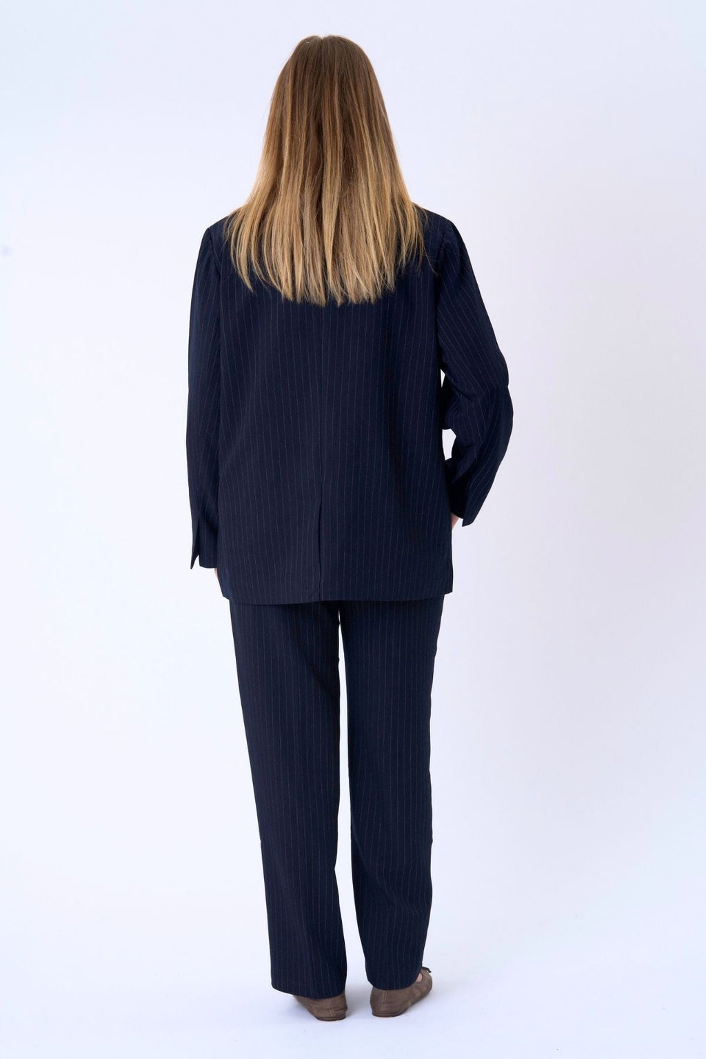 Blazer surdimensionné - Marine Pinstripe