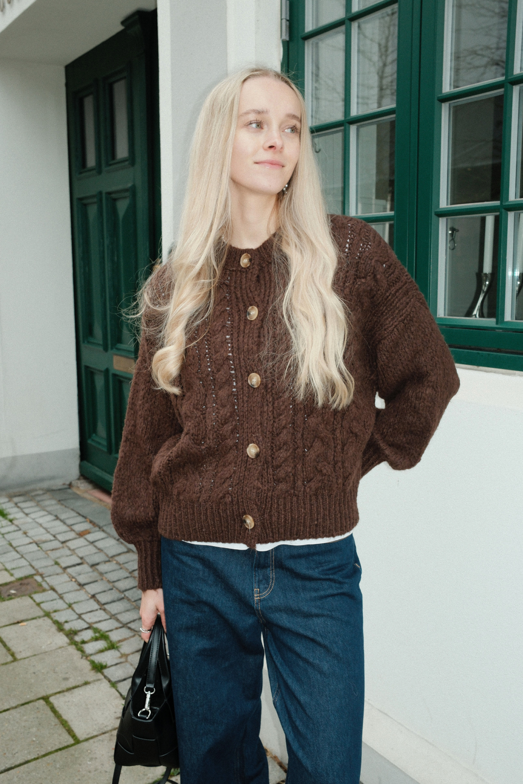 Tricot Botton - Marron