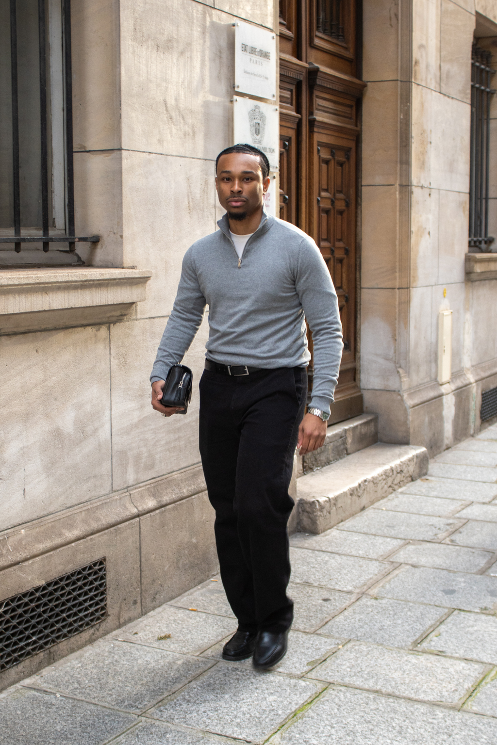 Pullover Half Zip - Grey Melange