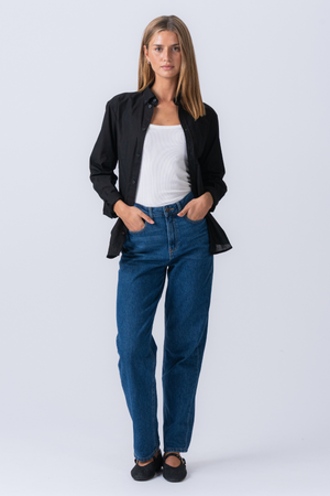 Boyfriend Oxford Shirt - Black