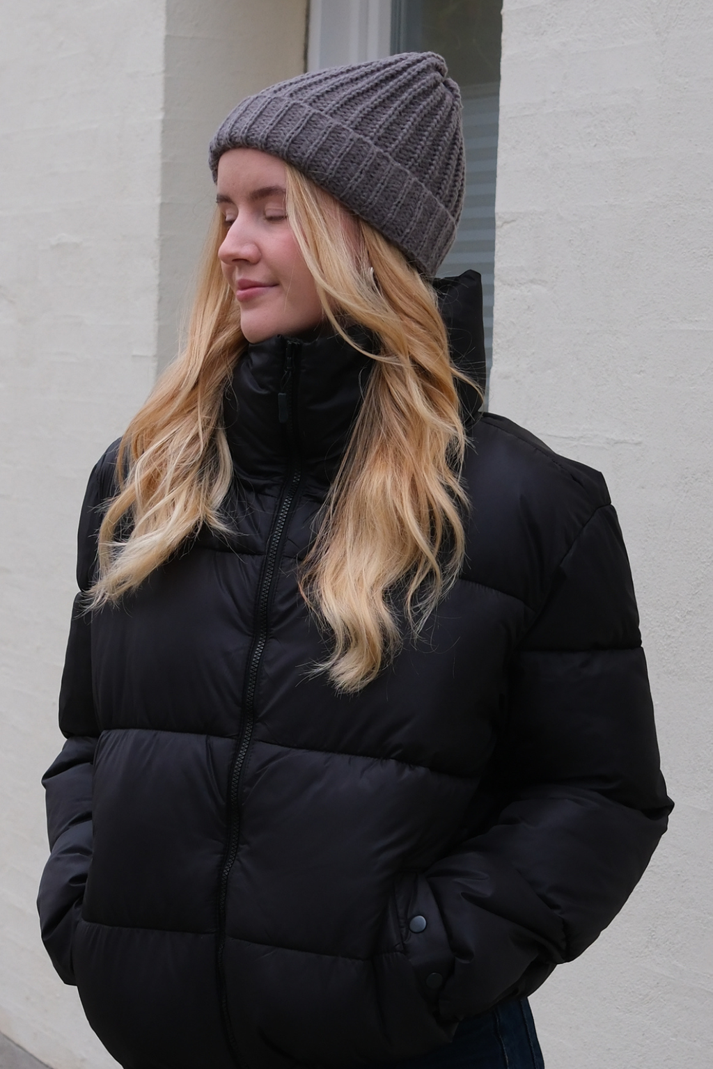 Bonnet côtelé - Gris foncé