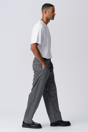 Costume large plissé Pants - Gris clair