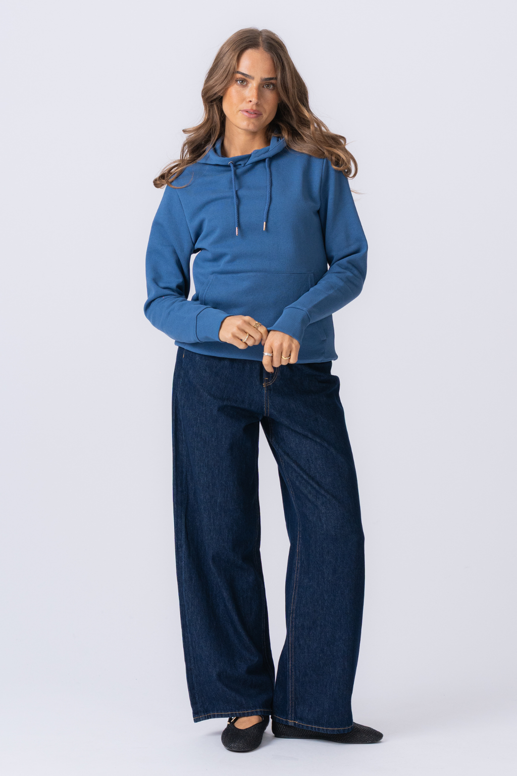 Sweatshirt Hoodie - Dusty Blue