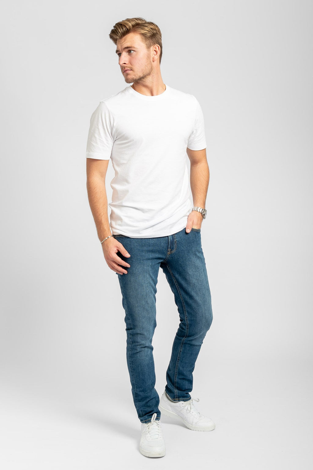 Le jean de performance original (Slim) - Denim bleu moyen