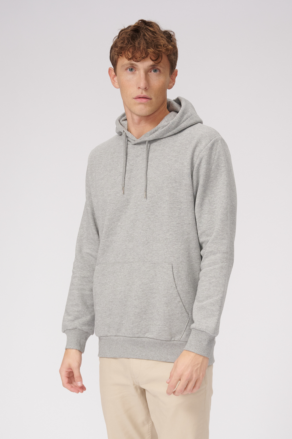 Sweat à capuche de base - Mélange gris clair