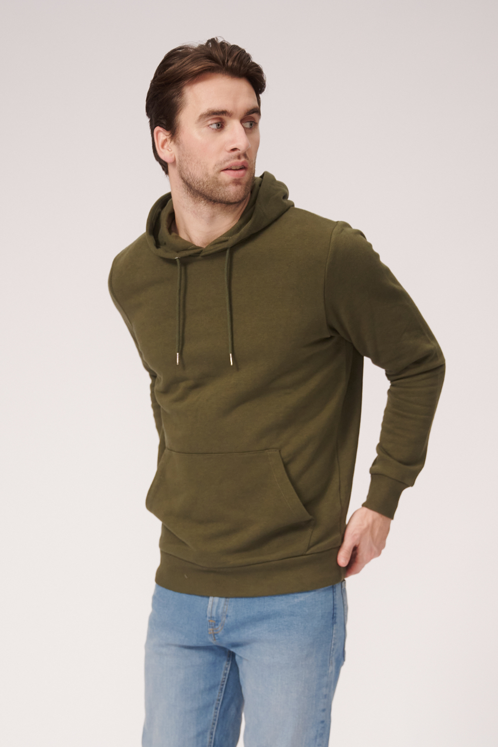 Sweat à capuche de base - vert foncé