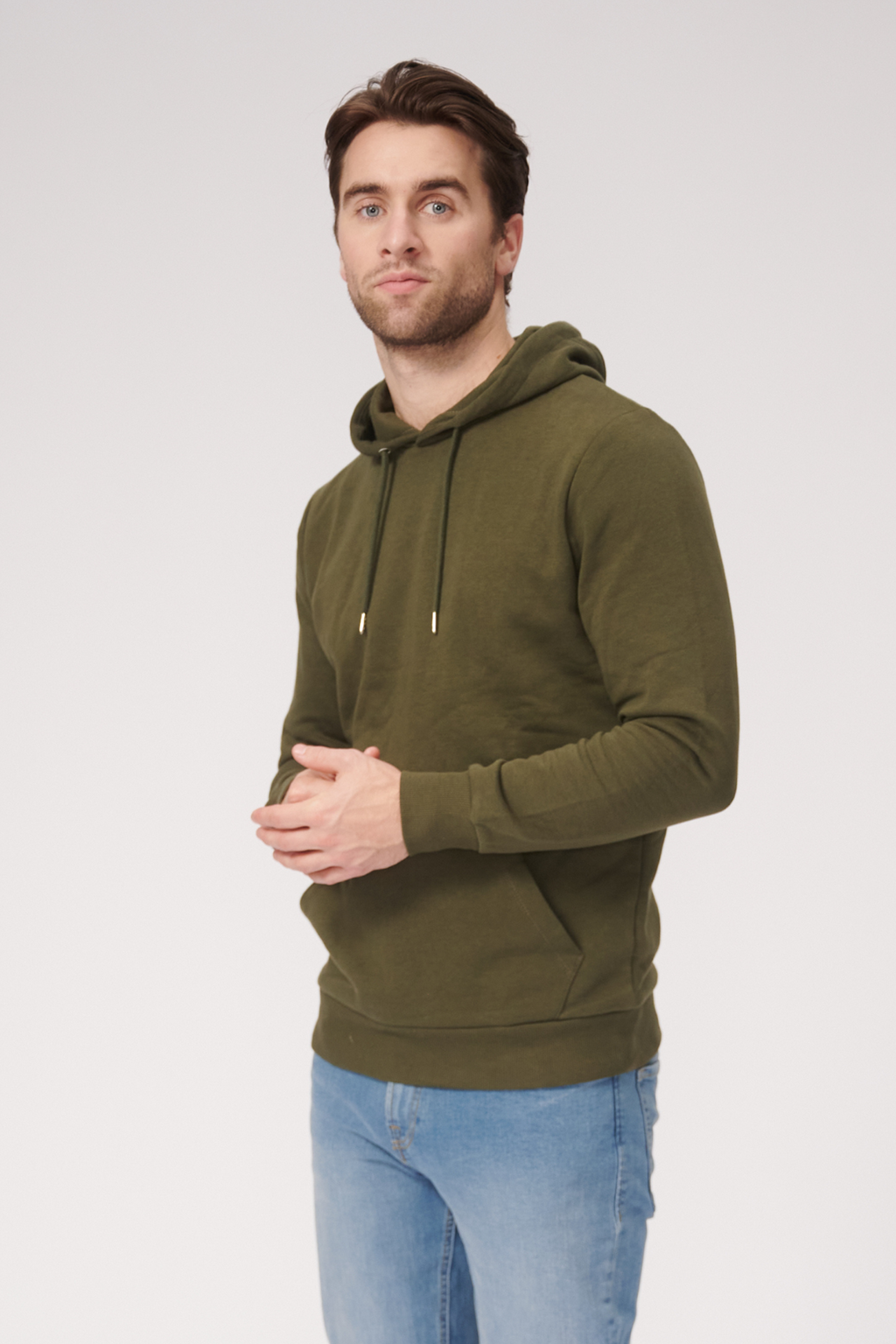 Sweat à capuche de base - vert foncé