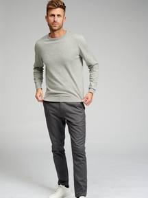 Crewneck de base en tricot - mélange gris clair