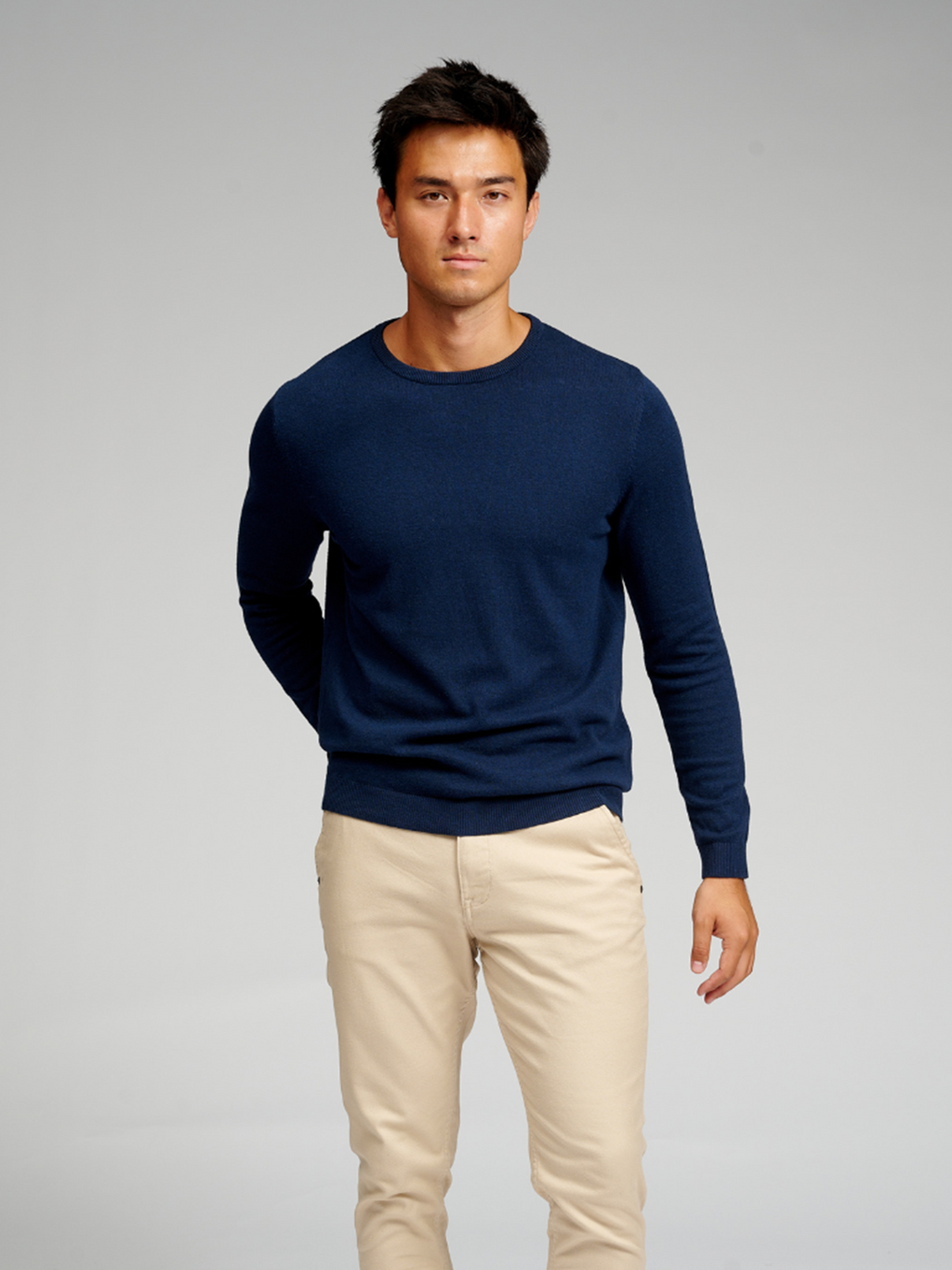 Basic Knit Crewneck - Navy