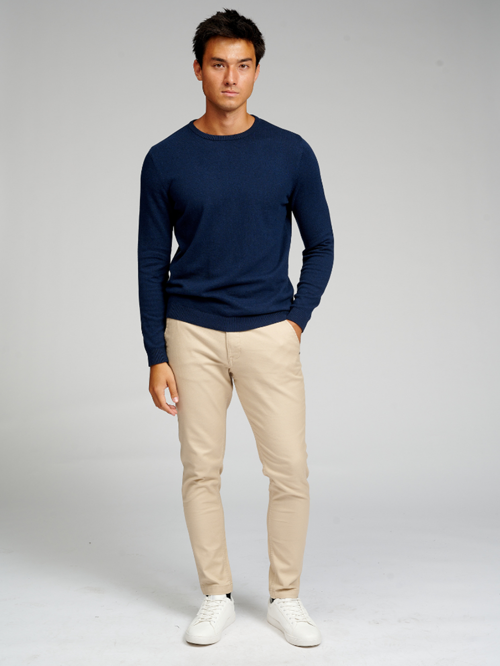 Basic Knit Crewneck - Navy