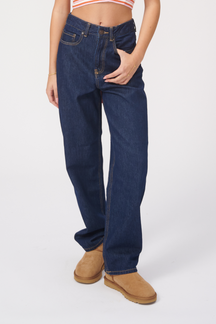 Le jean large de performance original - denim bleu foncé