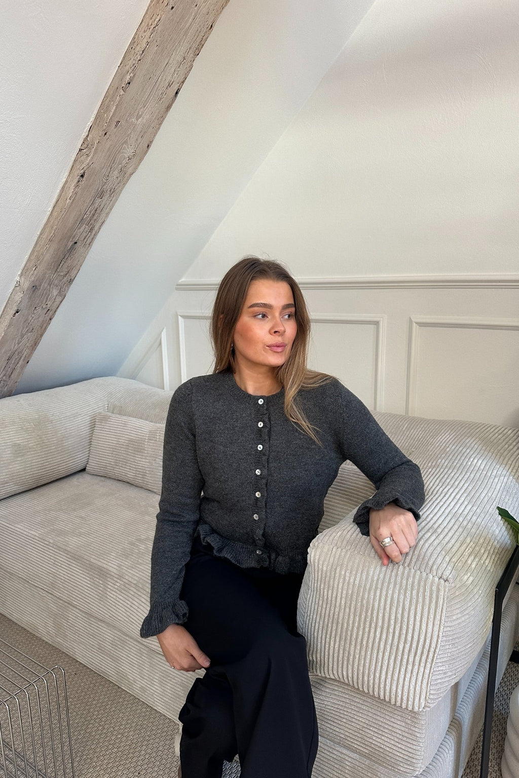 Cardigan Flora - Gris