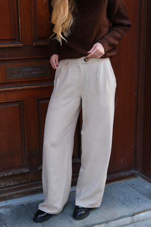 Emma Pants Loose - Beige