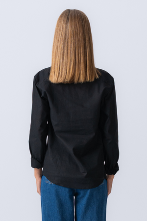 Boyfriend Oxford Shirt - Black
