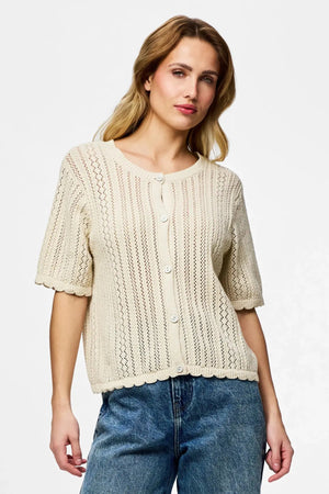 Tricot à col rond Nuka - Bouleau