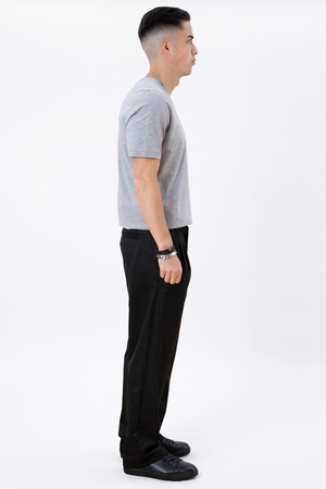 Basic T-shirt col V - Oxford Gris